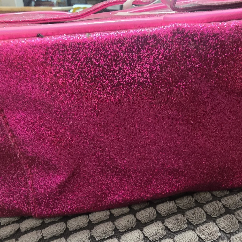 Caboodles soft sided nail valet/tote/case pink matallic Sparkle NEW